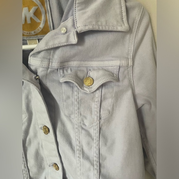 MK Michael Kors Light Lavender Jean Jacket Size Medium - Picture 3 of 6